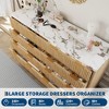 Fluted 8 Drawers Dresser, 54" Wide Chest of Drawers, Wood Storage Cabinet Organizer for Bedroom, Living Room Curved Profile Design - 4 of 4