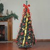 Northlight 6' Prelit Artificial Christmas Tree Red and Gold Decorated Pop Up - Clear Lights - 2 of 4