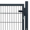 vidaXL 2D Fence Gate (Single) Anthracite Gray 41.7"x51.2" - 4 of 4