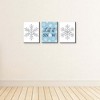 Big Dot of Happiness Winter Wonderland - Holiday Wall Art and Blue Snowflake Decorations - 7.5 x 10 inches - Set of 3 Prints - 2 of 4