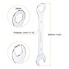 Unique Bargains CR-V Chrome Plated 6-Point Ended Box 15 Degree Offset Open End Metric Thin Combination Wrench - 2 of 4