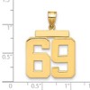 Black Bow Jewelry 14k Yellow Gold, Athletic Collection, Large Polished Number 69 Pendant - 2 of 3