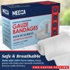 MEDca Medical Grade Gauze Bandage Rolls - Stretch Bandage Wrapping for Dressing all Types of Wounds and First Aid Kits - 2 of 4