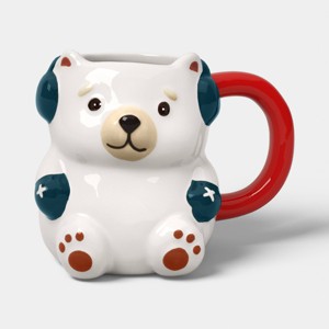 8 fl oz Christmas Earthenware Figural Mini Mug - Wondershop™ - 1 of 3