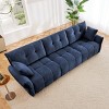 Large 3-Seater Sofa for Living Room, 110.2" Chenille Fabric Couch with Tufted Back, High-Resilience Foam and 2 Pillows – Cuddlewood - 3 of 4