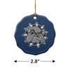 Southwestern Oklahoma State University Primary Logo Porcelain Scalloped Holiday Christmas Tree Ornament - 3 of 4