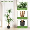 4-6FT Artificial Dracaena Tree - Realistic Adjustable Faux Plant for Indoor Decor, Living Room, Office & Photo Backdrops - 3 of 4