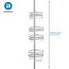 iDESIGN York Metal Wire Tension Rod Corner Shower Caddy Adjustable - 3 of 4
