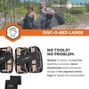 Disc-O-Bed Large Camo-O-Bunk 2 Person Bench Bunked Double Bunk Bed Cots with 2 Side Organizers and Carry Bags for Outdoor Camping Trips, Black - 4 of 4