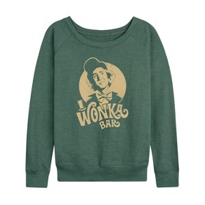 Women's - Wonka - Wonka Bar Lightweight French Terry Wide Neck Long Sleeve Shirt - 1 of 4