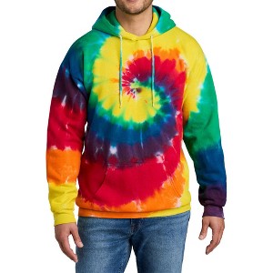 Mafoose Men's Casual Fleece Tie-Dye Pullover Hooded Long Sleeve Sweatshirt - 1 of 4