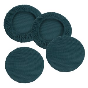 Unique Bargains Polyester Round Washable Elastic Bar Stool Cover for Dia 11"-13" Chairs 4 Pcs - 1 of 4