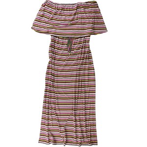 bar III Womens Off Shoulder Maxi Tiered Strapless Dress, Pink, Small - 1 of 1