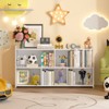Book Shelf, Cubes Storage Organizer, Freestanding Bookshelf Cube Shelf for Bedroom, Living Room, 3-Tier Open Bookshelf Wooden Bookcase - 4 of 4