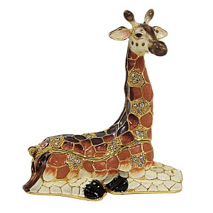 Kubla Craft 2.5 Inch Giraffe Box Hinged Magnetic Long Neck Animal Figurines - 1 of 3