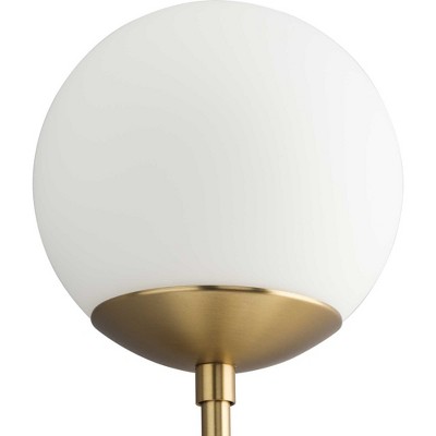 Haas 24" Brushed Bronze 2-Light Wall Sconce with Opal Glass