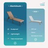 Pellebant Outdoor Lounger Aluminum Adjustable Chaise Lounge Chairs with Arms (Set of 2) - 3 of 4