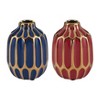 Sagebrook Home Abstract Design Small Ceramic Vases Contemporary Flower Vases for Home Office Decorative Accent - Easy Gift Idea - 2 of 4