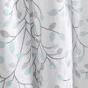 Linen Button Botanical Garden Window Curtain Panels Blue/Gray Single 40X84 - 4 of 4