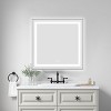 ChicFurnit Bathroom Vanity Mirrors Square Frame Wall Mirror Anti Fog Mirror Decorative Wall Mirrors for Bathroom, Silver, 30"*1.5"*30" - 2 of 4