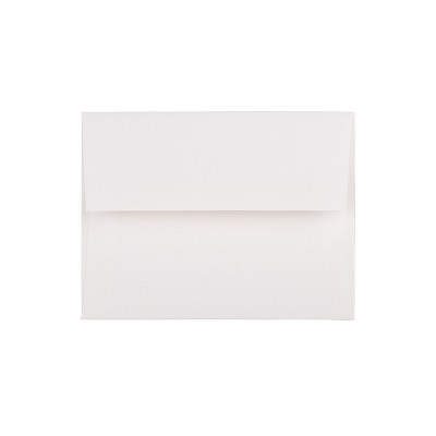 JAM Paper A2 Strathmore Invitation Envelopes 4.375 x 5.75 Bright White Linen 66670