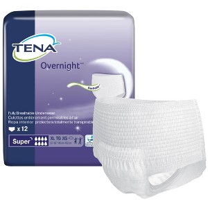 TENA ProSkin Overnight Super Protective Disposable Underwear Pull On with Tear Away Seams X-Large - 1 of 3