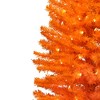 Northlight Pre-Lit Medium Artificial Pine Christmas Tree - 4' - Orange - Clear Lights - 3 of 4