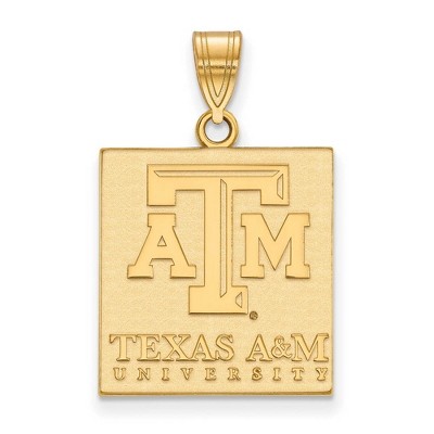 Black Bow Jewelry 14k Yellow Gold Texas A&M Aggies NCAA Large Pendant