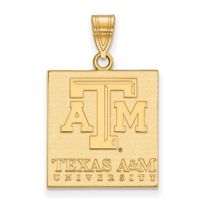 Black Bow Jewelry 14k Yellow Gold Texas A&M Aggies NCAA Large Pendant - 1 of 3