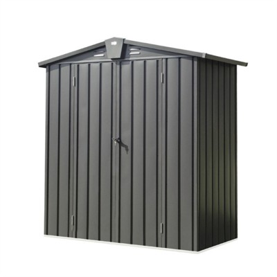 Maggift Deck Boxes Durable, Horizontal Compact Storage Shed for Garden, Backyard, Patio, Closet Deck Box, Gray, 69.21"*32.68"*71.34"