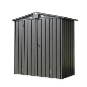 Syemin Deck Boxes Durable, Horizontal Compact Storage Shed for Garden, Backyard, Patio, Closet Deck Box, Gray, 69.21"*32.68"*71.34" - 1 of 4