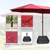 Sapphtopaz 15×9Ft Patio Umbrella Outdoor Rectangular LED Umbrellas Waterproof Umbrella with Crank and Base for Garden, Beach, Pool, Backyard - 2 of 4