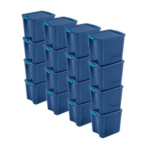 Sterilite 26 Gallon Latch and Carry Storage Tote, True Blue | 14487404 - 1 of 4