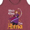 Women's - Frozen 2 - She's Elsa, I'm Anna Graphic Racerback Tank - 2 of 4