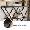 GustoWave Industrial 3-Tier Console Table with Metal Frame, Sofa Table with Storage Shelf for Entryway, Hallway, or Living Room - 4 of 4