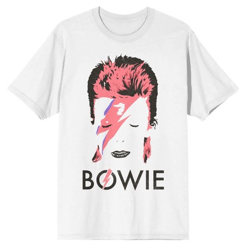 David Bowie Ziggy Stardust Portrait Art Men s White T shirt Large