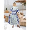 HAPPY BAY Women's Summer Batik Caftan Long Loungewear Dashiki House Dress with Pockets Sleepwear for Women Nightgown plus size - image 3 of 4