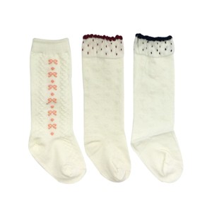 Wrapables My Sweetheart Knee High Baby Socks (Set of 3), Hearts - 1 of 4
