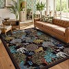 Jungle Print Washable Rug - Non-Slip Low Pile Stain Resistant Carpet for Living Room, Bedroom, Nursery, Playroom - 2 of 4