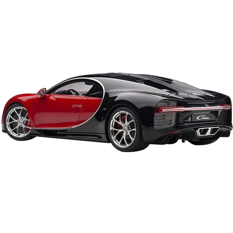 Bugatti Chiron Italian Red and Nocturne Black 1/12 Model Car by Autoart, 5 of 6