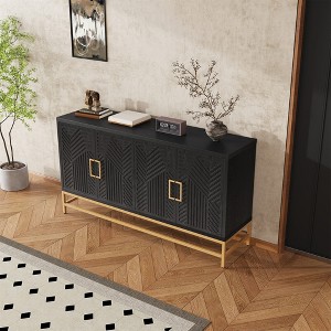 TIRAMISUBEST Sideboard Buffet Cabinet with Storage, Accent Storage Cabinet with Adjustable Shelves, Rectangular Metal Handles and Legs for Kitchen - 1 of 4