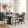 Windsor Dining Chairs, Spindle Back Dining Room Chairs with Removable Cushions for Kitchen, Set of 2-Black - 4 of 4