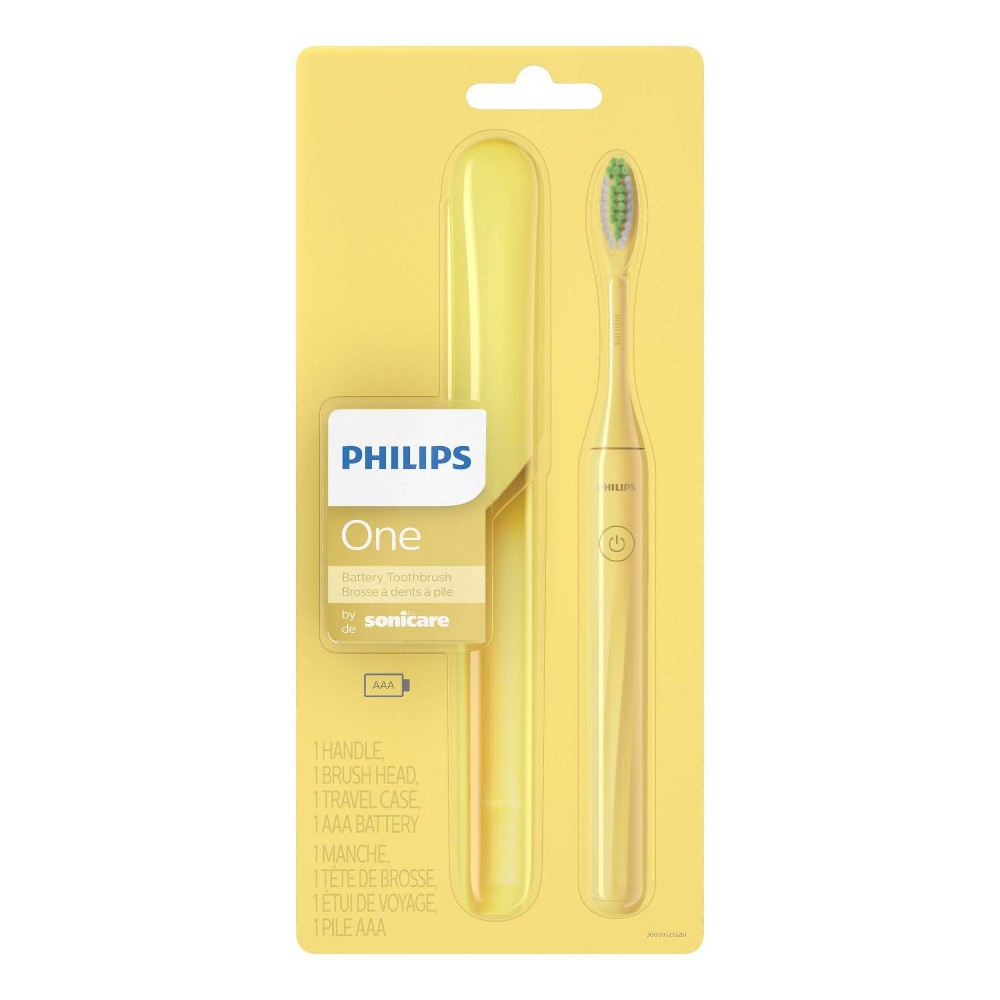 Philips One by Sonicare Battery Electric Toothbrush Model HY1100/02 with Brush Head - Mango