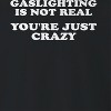 Rerun Island Men's Gaslighting Is Not Real Long Sleeve Graphic Cotton Pullover Sweatshirt - 2 of 4