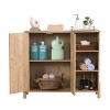 Mid-Century Storage Cabinet with Rattan Doors, Adjustable Shelves, Console Table for Living Room, Entryway, Dining Room-Maison Boucle - 4 of 4