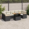 vidaXL Garden Sofa Set Black, Cream White - Black and Cream with Storage - 2 of 4
