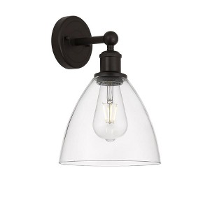 Bristol Glass - 1 Light Wall Sconce In Industrial Style-12 Inches Tall and 7.5 Inches Wide - 1 of 1