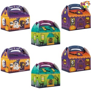 Joyfy Halloween Party Favors 24PCS 3D Trick or Treat Cookies Boxes for Kids Adults, Halloween Bakery Boxes for Candies and Biscuit (6"x6"x3.5") - 1 of 4