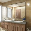 Apmir 60 in. W x 40 in. H Rectangular Aluminum Alloy Framed and Tempered Glass Wall Mirror in Brushed Bronze - 2 of 4
