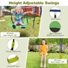 Costway Swing Set for Backyard with 2 Height Adjustable Swings Glider Basketball Hoop - 4 of 4